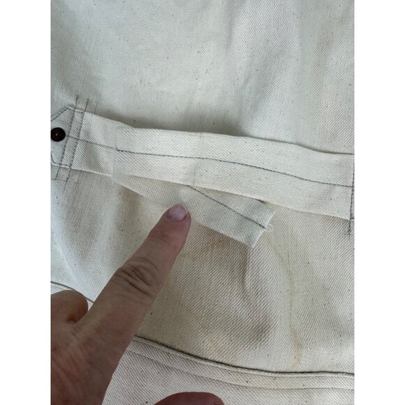 NWOT Lucky Brand Mens M Off-White Denim Industrial Jacket Casual Western *Read - Picture 12 of 12